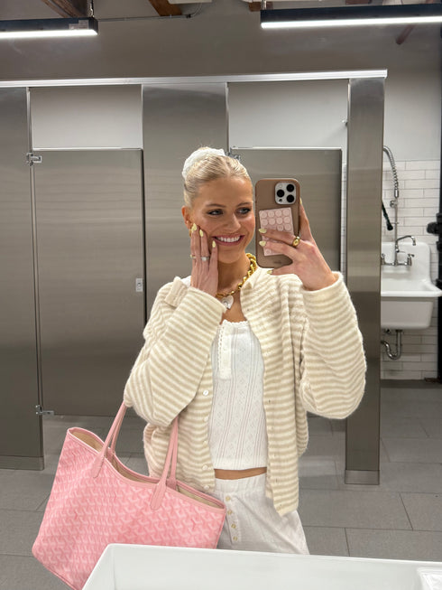 Coco Cutie Cardigan // Cream Stripe *PREORDER*